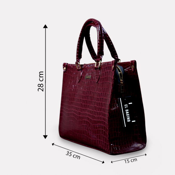 Cherry Croco Hand Bag For Women | ElBagino