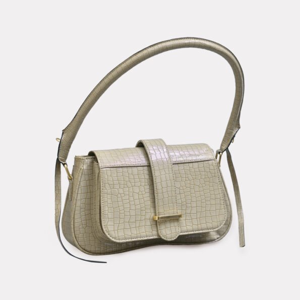 Shoulder Bag Cream Croco | ElBagino Beige handbag \ off white handbag \ elegant handbags