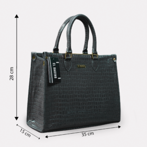 Hand Bag Grey Croco | ElBagino